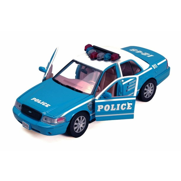 2010 Ford Crown Victoria Police Interceptor Unmarked White 1/24 Diecast Model